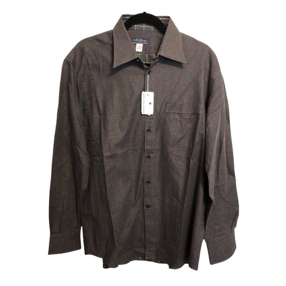 Ballantyne Men's Flannel Shirt L Scotland Gray New $165 - Picture 1 of 3